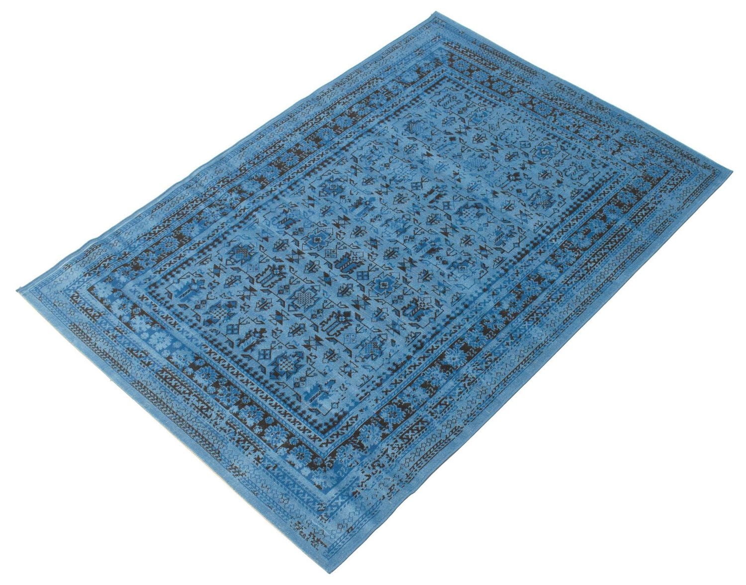 ECARPET Traditional Style Area Rug for Dining Room, Living Room and Bedroom Wilby Blue