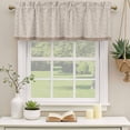 thumbnail image 2 of 2 Pack Valances for Window, Beige Pink Floral Short Curtains for Kitchen Bedroom Living Room, Spring Flowers Rod Pocket Small Window Treatment Valance Drapes 42 x 12 Inch, 2 of 8