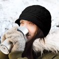 thumbnail image 4 of Gorro de mujer de invierno con visera JAMW Sencillez negro, 4 of 5