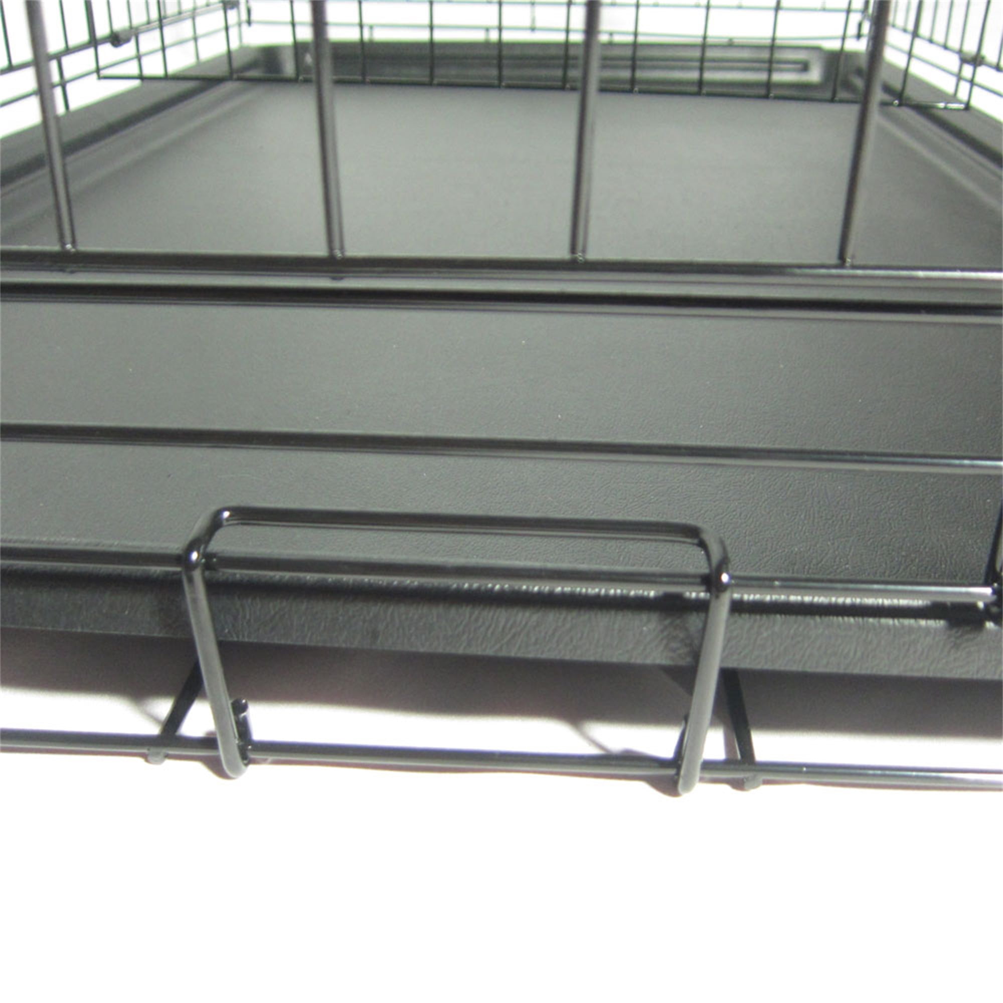 Pefilos 42" Dog Crate for Medium Pet Kennel Cat Folding Steel Animal Playpen Wire Metal, Black Pefilos 42" Dog Crate for Medium Pet Kennel Cat Folding Steel Animal Playpen Wire Metal, Black