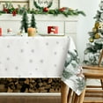 thumbnail image 3 of Christmas Tablecloth × Rectangular Deers Snowman Trees Washable Table Cover for Party Picnic Dinner Decor, 3 of 6
