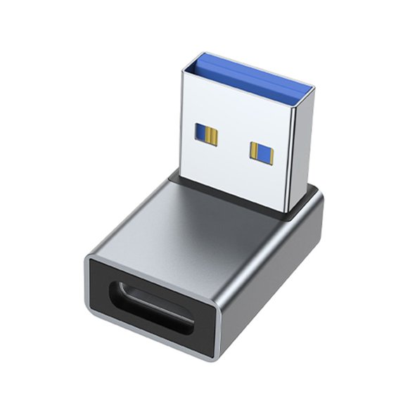 EASTIN Aluminum Alloy USB 3.0 to Type C Connector Right Angle Male to Female Converter