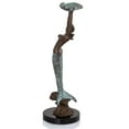 thumbnail image 3 of SPI Home Brass and Marble Mermaid with Tray Statue 15 inches High, 3 of 4