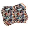 thumbnail image 1 of Ambesonne Modern Place Mats Set of 4, Paisley Spots, Standard Size, Multicolor, 1 of 6