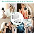 thumbnail image 6 of Wattne Travel Mirror with Light, Rechargeable 1x/10x Compact Magnifying Mirror, Dimmable Pocket Mirror,Handheld 2-Side Mirror with Light,3.5inch Travel Size,Portable for Handbag,Purse,Gift,Black, 6 of 7
