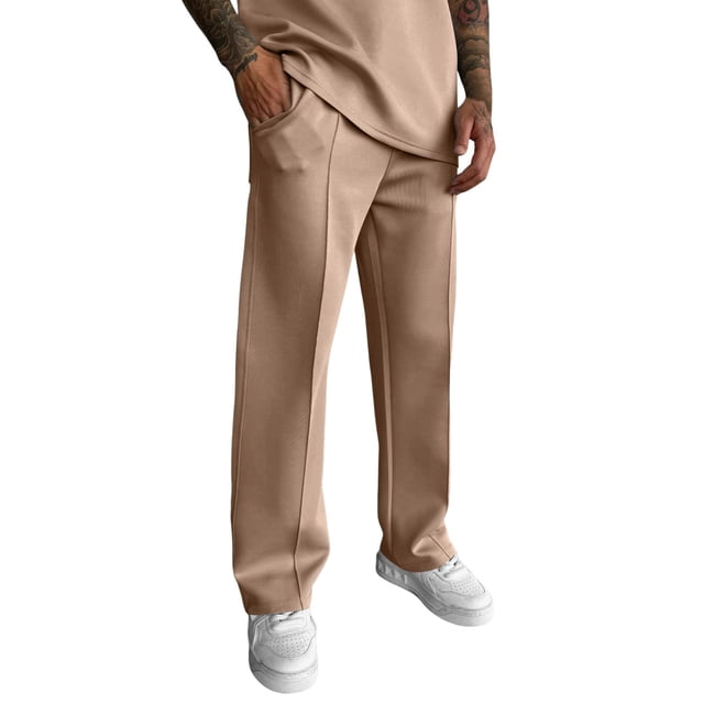 Pantalon Long Uni pour Hommes Pantalon de Sport Décontracté de Rue