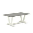 thumbnail image 2 of East West Furniture V097LA015-9 9-Piece Stylish Dinette Set a Superb Cement Color dining table Top and 8 Beautiful Linen Fabric Parson Chairs with Stylish Chair Back, Linen White Finish, 2 of 10