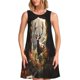 thumbnail image 1 of Balery Enchanted Deer In Cave Vestidos de verano para mujer con estampado: vestido holgado sin mangas, vestido playero informal y cómodo para días calurosos., 1 of 7