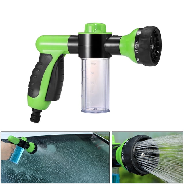 Pistola De Agua De Espuma Portátil 8 En 1, Herramienta De Pulverización Ajustable Para Lavado De Coches De Alta Presión, Uso Dual Para El Hogar Y El Coche Yuarrent VI004197-00