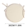 thumbnail image 5 of Tuvgenk Office Seat Cushion Beige Pressure Relief Seat Cushion Pillow with Ties Round Polyester Breathable Thick Chair Pad for Home, 5 of 5