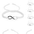 thumbnail image 1 of Qarigey tejida Cera Cuerda de algodón Cuerda Pulseras hechas a mano Trenzado Exquisito Retro Parejas Brazaletes Joyería Regalo Blanco Blanco 10Conjunto, 1 of 6