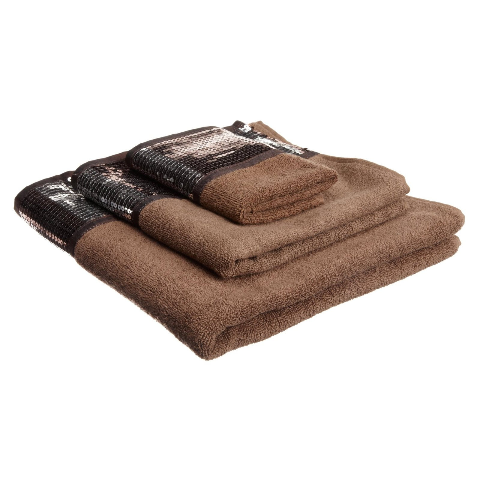 Popular Bath Products Zambia 3 PC Towel Set Brown for sale online 