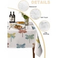 thumbnail image 5 of Watercolor Dragonfly Suqare Tablecloth - 60 x 60 Inch, Country Farmhouse Animal Beige Waterproof & StainResistant Tablecloth, Washable Oil-proof Table Cover for Dining/Party/Wedding/Camping/Buffet, 5 of 9