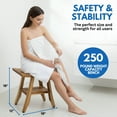 thumbnail image 3 of EcoDecors Satori Teak Shower Bench, EarthyTeak, 3 of 7