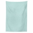 thumbnail image 2 of Abstract Tablecloth, Geometric Design Little Square and Formations Rhombus Contemporary Vibes, Rectangle Satin Table Cover for Dining Room and Kitchen, 60" X 90", Pale Blue and White, by Ambesonne, 2 of 2