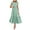 Green, variant on felwors Women's 2025 Summer Casual Flutter Short Sleeve Crew Neck Smocked Elastic Waist Tiered Midi Dress Navy, S