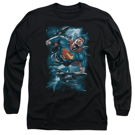Superman - Stormy Flight - Long Sleeve Shirt - Medium