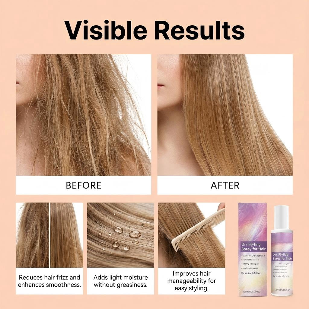 Alvantor Dry Texture Spray - Lightweight Non-Greasy Volumizing Portable, 3.38fl.oz