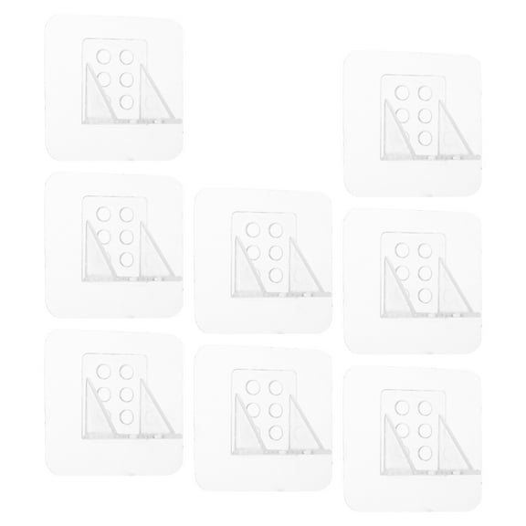 Raindrops 8pcs Transparent Shelf Brackets Floating Shelves Brackets Corner Bracket Wall Shelf Brackets Plastic Shelf Brackets Adhesive Shelf Support