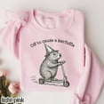 thumbnail image 2 of Off To Cause A Kerfuffle Sweatshirt, Groundhog Scooter Sweater - Sizes S-5XL ,Art Print JSC, 2 of 5