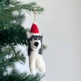 thumbnail image 2 of Felt Ornament - Husky with Christmas Hat, 2 of 3