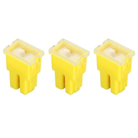Uxcell 3pcs Cartridge Fuse, 32VDC 60A Female Terminal Automotive Assortment J Case Fuse for Car, Truck, RV, Boats, Yellow