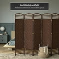 thumbnail image 6 of Red Lantern 5 1/2 ft. Tall Fiber Weave Room Divider - Dark Mocha - 5 Panel, 6 of 6