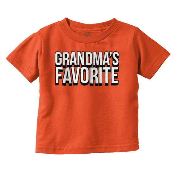 Grandma's Favorite Cute Grandchild Toddler Boy Girl T Shirt Infant Toddler Brisco Brands 12M