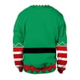 thumbnail image 3 of Men Christmas Sweatshirt Xmas Couple Crewneck Long Sleeve Classic Fit Sweatshirt with Fun Pattern Print Winter Men Sweatshirt Green L, 3 of 8