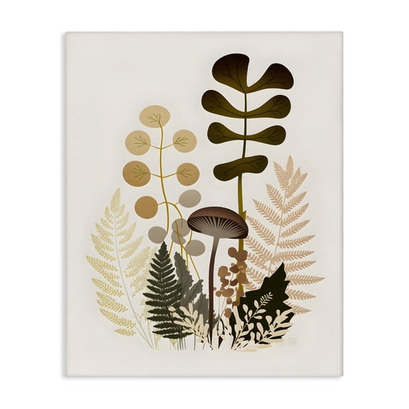 Stupell Industries Mid-Century Neutral Forest Botanicals Canvas Art, 16 x 20, by Petals Prints Design