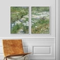 thumbnail image 3 of Framed Canvas Print Wall Art Set of 2 Serene Garden Flowers Botanical Vintage Art for Living Room, Bedroom, Office - 24"x36"x2 WHITE, 3 of 7
