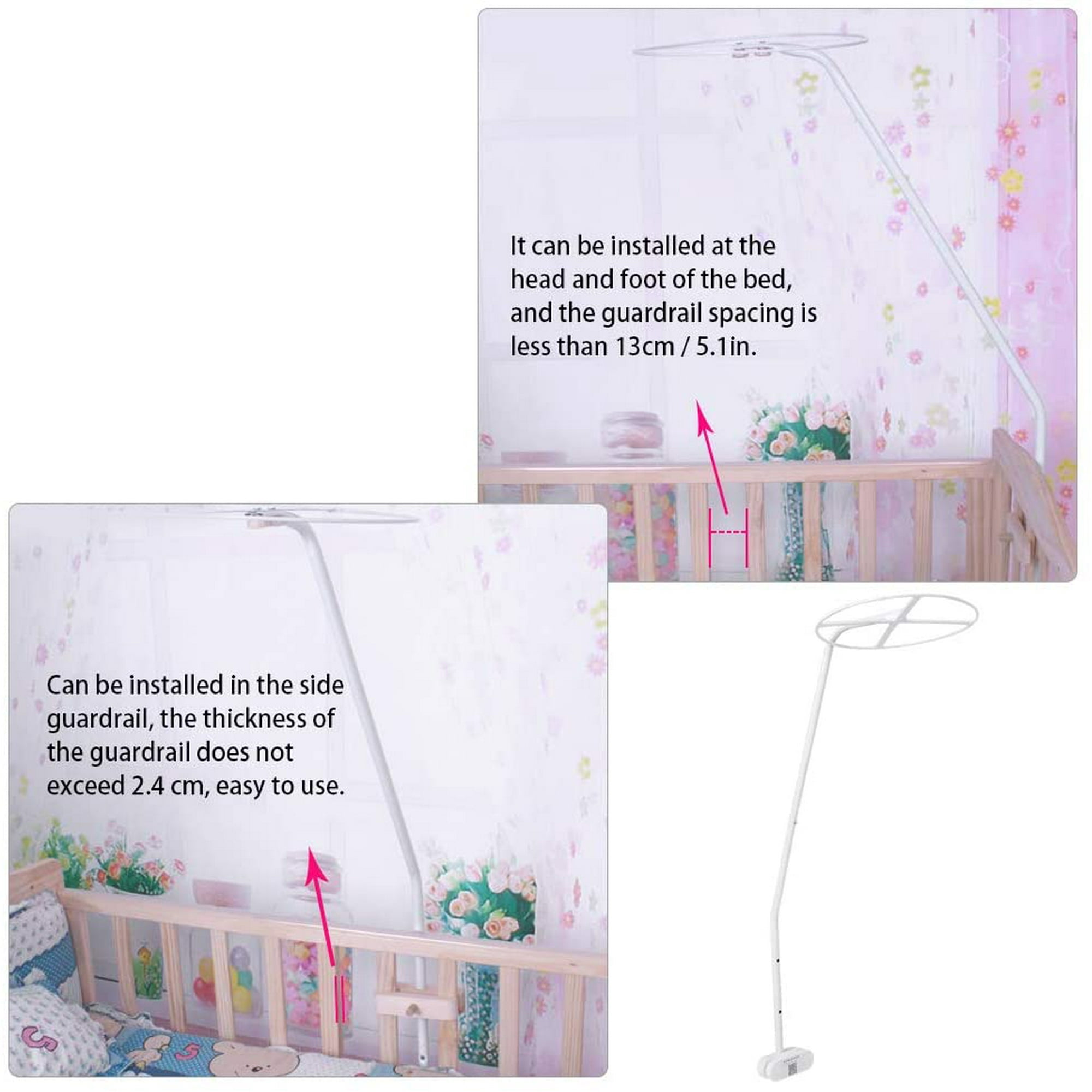 Baby crib mosquito net stand discount
