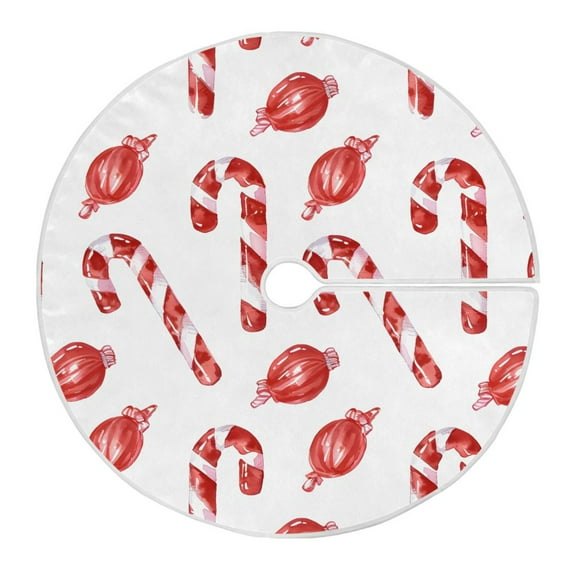 Ryvnso Christmas Tree Skirt Christmas Multi Candy Xmas Tree Skirts Ornament Home Decorations 35.4"