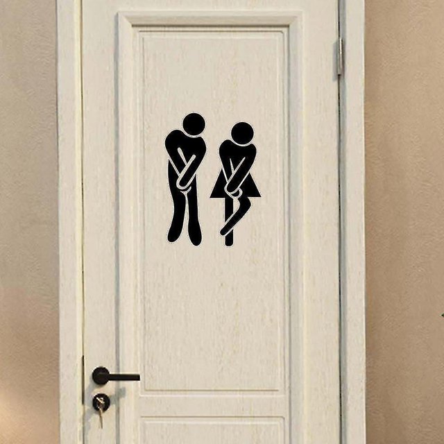 Pegatinas de baño para hombres y mujeres pegatinas de baño murales decorativos extraíbles 20x30cm LingWen 8390611484644