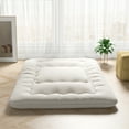 thumbnail image 2 of Costway Full Futon Mattress Japanese Floor Sleeping Pad Washable Cover Carry Bag Beige, 2 of 9