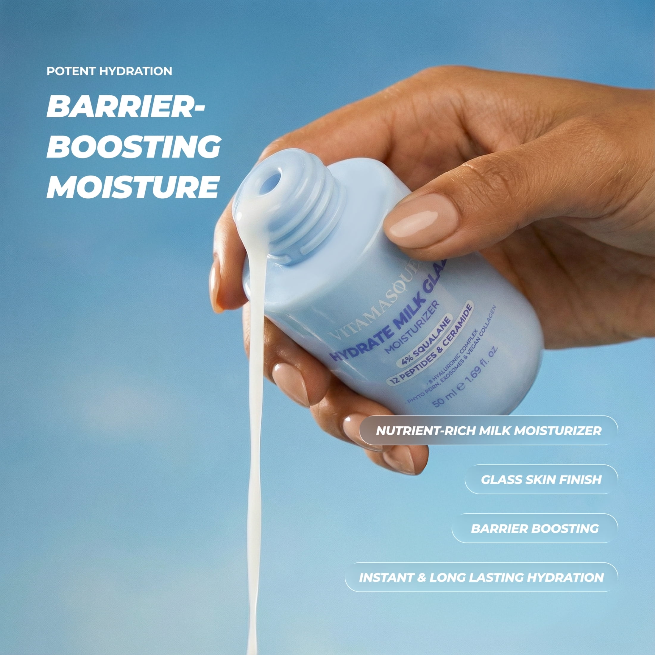 Vitamasques Hydrate Milk Glaze Moisturizer, 1.69 fl oz