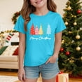 thumbnail image 2 of Zshosam Christmas Shirt Kids Girls Toddler Girl Christmas Sweatshirt Kids Xmas Short Sleeve Shirt Size 11T 12T,(Sky Blue 11-12 Years), 2 of 5