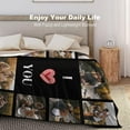 thumbnail image 3 of AISENIN Personalized Picture Blankets for Christmas Couples Gifts, Custom Photo Blanket for Mom Dad Daughter Son Kids Gifts Customized Throw Blanket with Photos Collage, 3 of 5