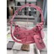 thumbnail image 2 of Bolso bandolera de hombro con remaches de diamantes vaquero para mujer, novedad de 2022, bolso de locomotora de media luna, bolso de moda de lujo con espejo y monedero JAMW Sencillez, 2 of 5