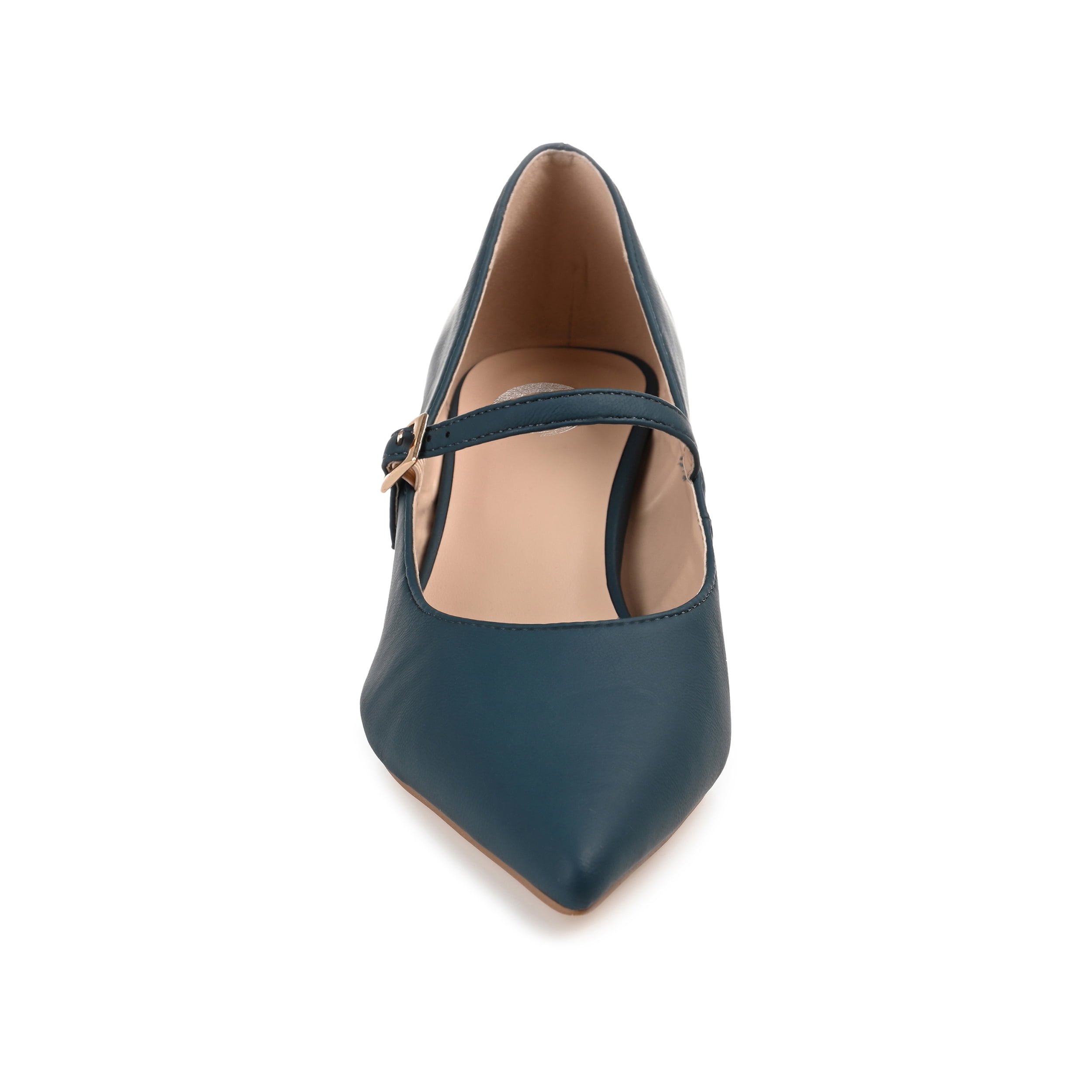 Journee Womens Manza Kitten Heel Mary Jane Pointed Toe Pumps, Widths Available