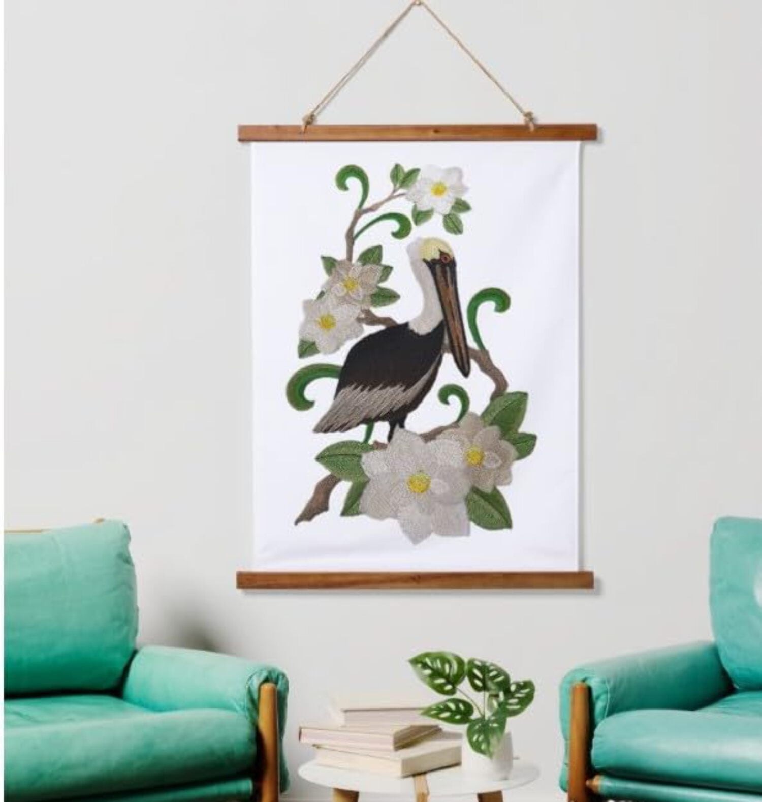 Custom Bird Louisiana Eastern Brown Pelican and Magnolia Medley - Beyond Vision (7" x 10.67")