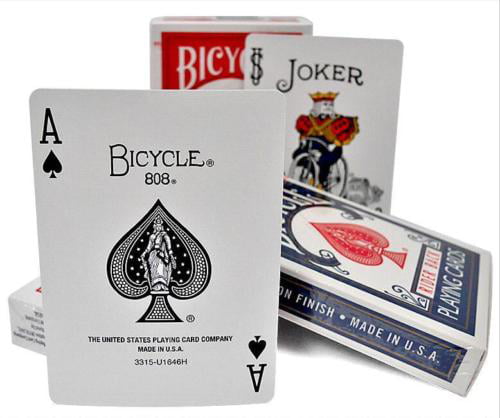Bicycle Rider Back Poker 808 Single Deck Playing Cards With Texas Hold'em Rules! 