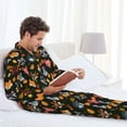 thumbnail image 5 of Bingfone Men's Pajama Set 2 Piece Loungewear PJs, Long Sleeve with Pajama Pants-Forest Animal Faces, 5 of 7