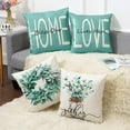 thumbnail image 2 of Throw Pillow Covers 20x20 Set of 4 Farmhouse Pillow Covers Cushion Cases Decorative Pillowcases for Sofa Couch Living Room Outdoor Home Decor (Teal, 20" x 20"), 2 of 6