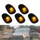 thumbnail image 2 of 5Pcs Smoked Cover Amber LED Cab Roof Top Marker Running Light For Truck SUV 4x4, 2 of 5
