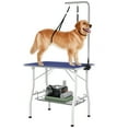 thumbnail image 1 of PawHut Dog Grooming Table, Pet Grooming Table w/ Adjustable Arm, Blue, 1 of 10