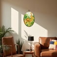 thumbnail image 5 of Canvas Wall Art Jungle Safari Animals Circular Motif Symmetrical Layout Mandala like Oval Framed Canvas Prints Vintage Wall Hanging Decor for Home Decorations 8.6"x11.4", 5 of 7