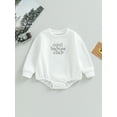 thumbnail image 2 of Bagilaanoe Newborn Baby Boy Oversized Romper Sweatshirt Long Sleeve Bodysuit Letter Embroidery Pullover 3M 6M 12M 18M Infant Casual Tee Tops, 2 of 8