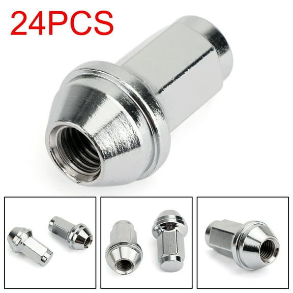 24pcs 14x2 Carbon Steel Lugs Nuts 4L3Z-1012-A Fit for Ford F150 Expedition 2004-2014