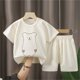 thumbnail image 2 of Odeerbi 6M-6Y Niños Niñas Conjuntos Verano Algodón Manga Corta Top Shorts Pijamas Juego de Dos Piezas, 2 of 3